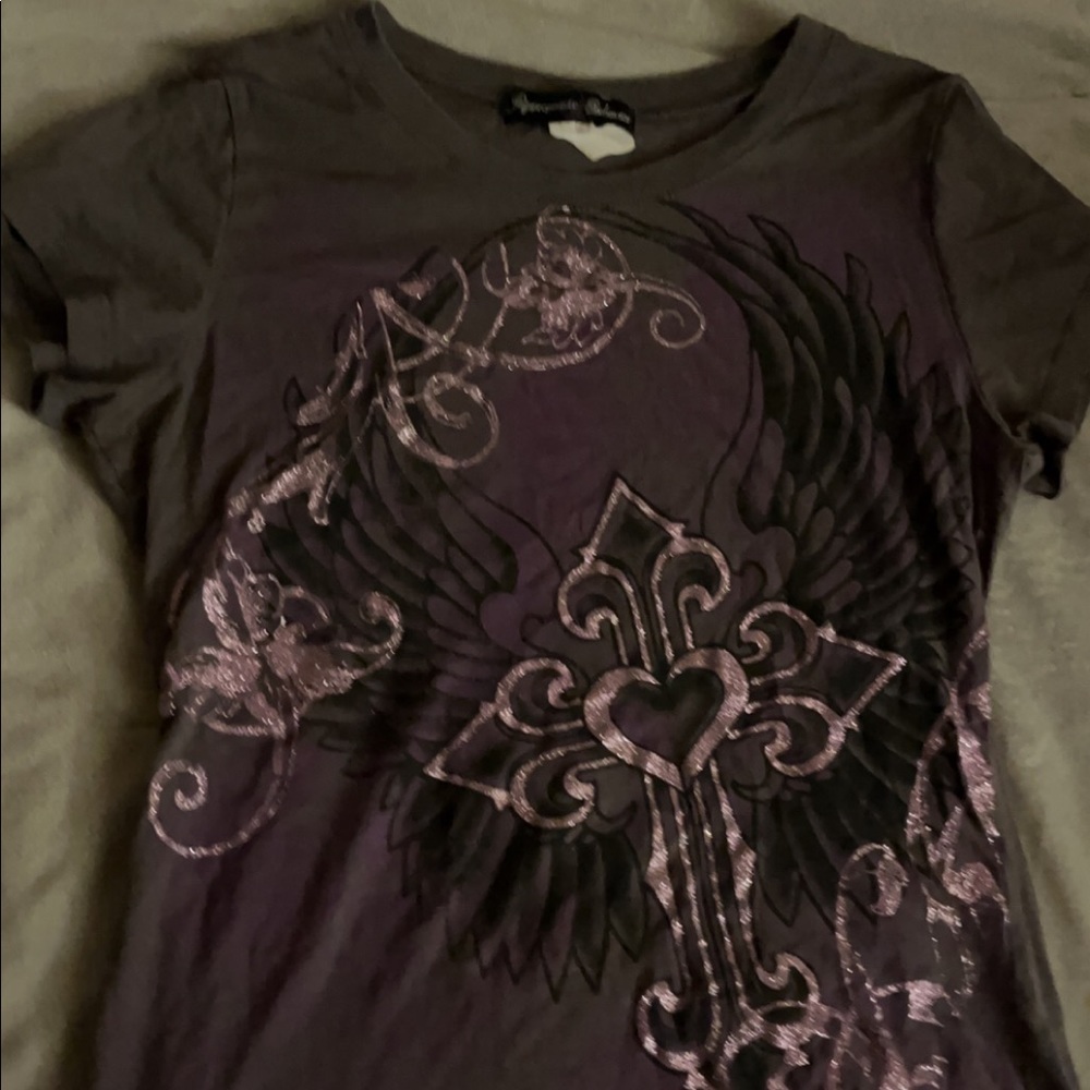 y2k purple shirt